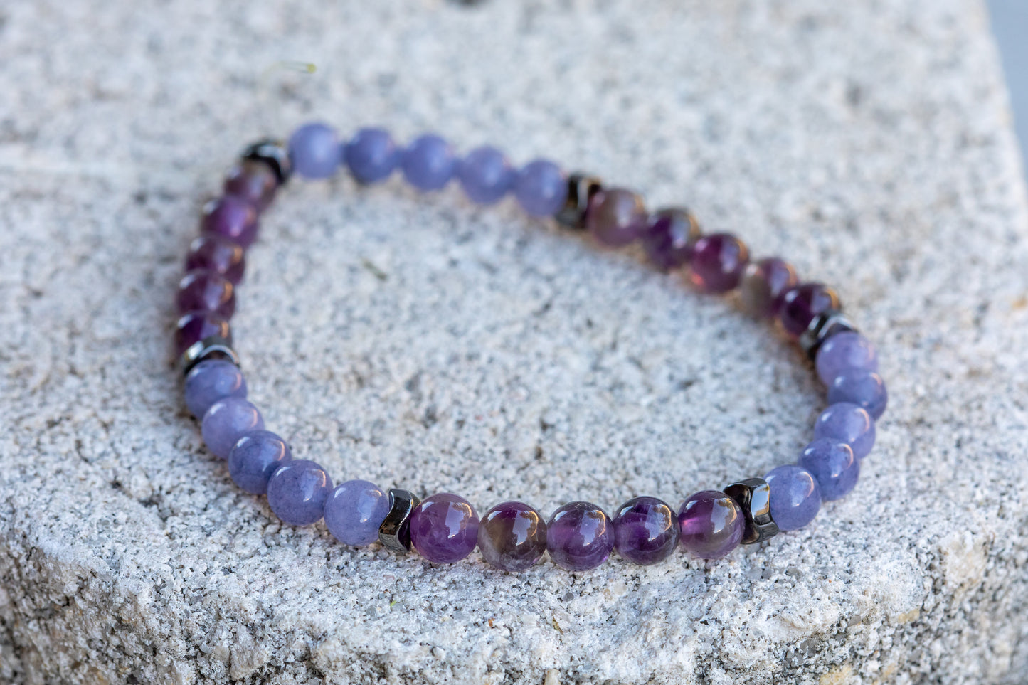 Aquarius Zodiac Gemstone Crystal Bracelet