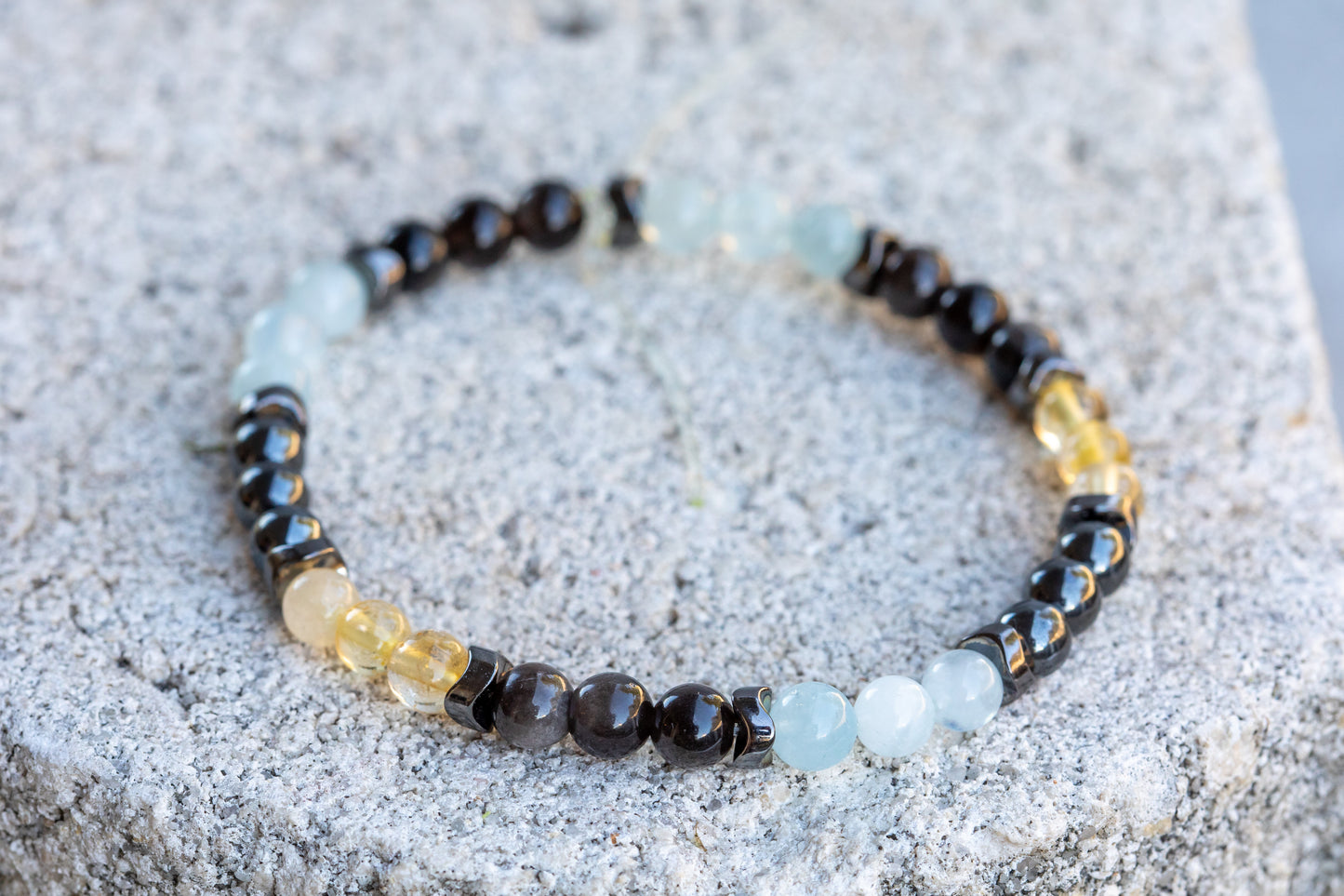 Aries Zodiac Gemstone Crystal Bracelet