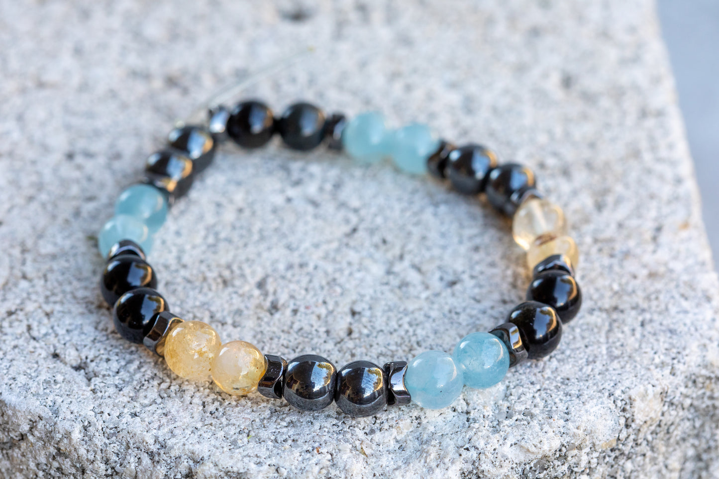 Aries Zodiac Gemstone Crystal Bracelet