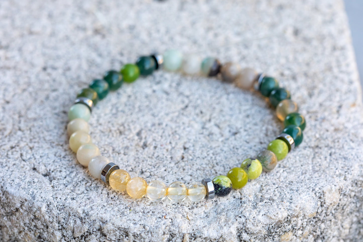 Gemini Zodiac Gemstone Crystal Bracelet
