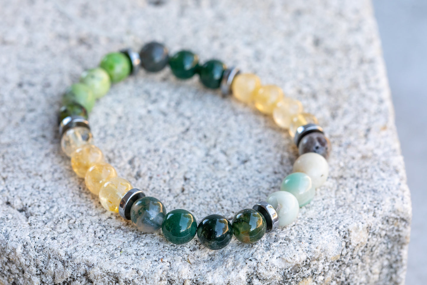 Gemini Zodiac Gemstone Crystal Bracelet