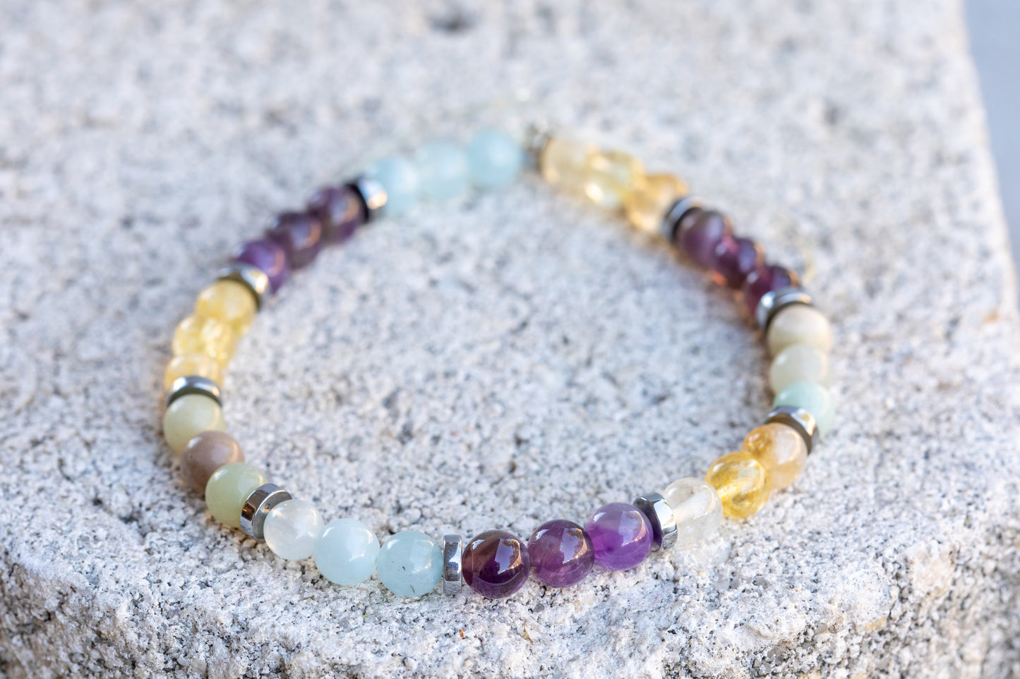Virgo Zodiac Gemstone Crystal Bracelet