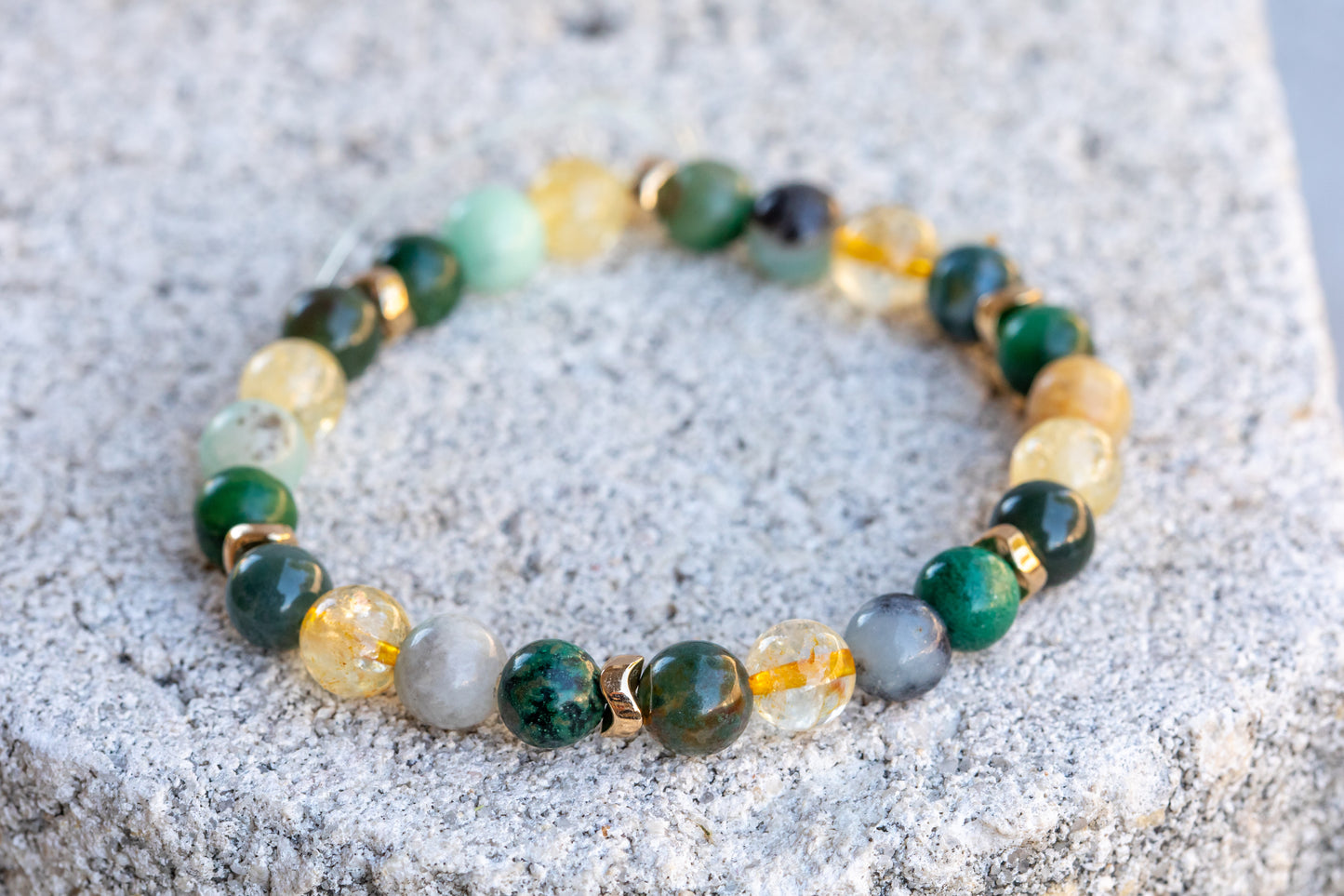 Virgo Zodiac Gemstone Crystal Bracelet