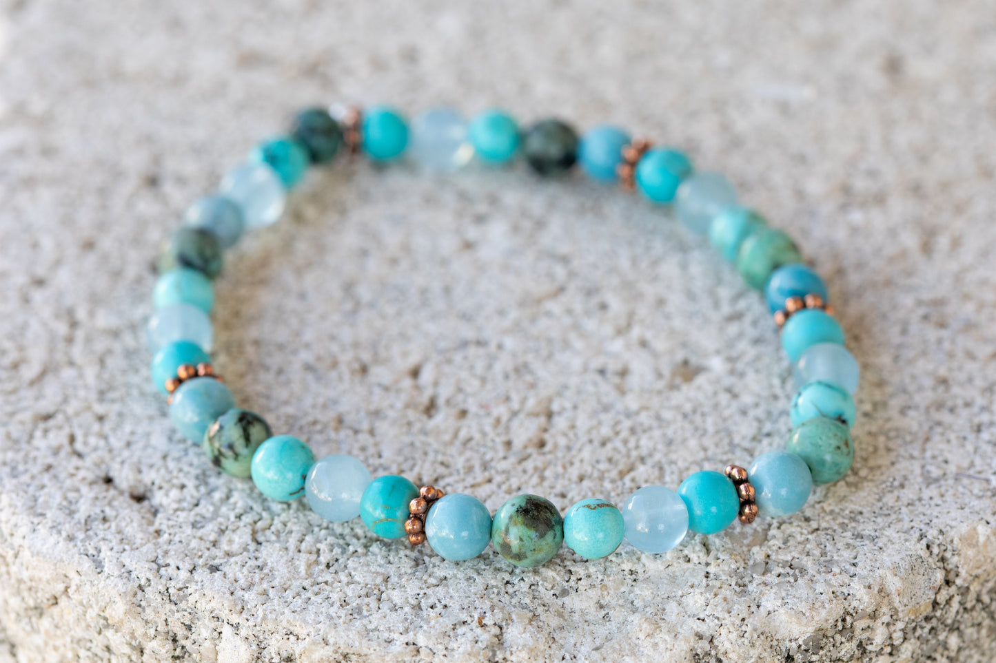 Aqua Gemstone Crystal Bracelet