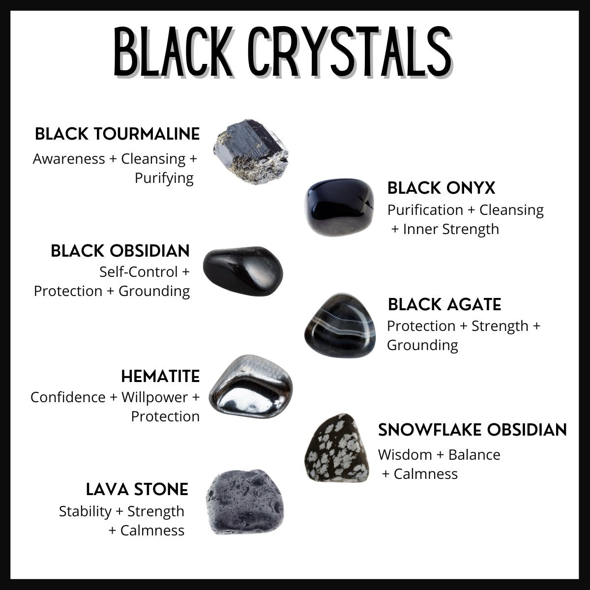 Black Gemstone Crystal Bracelet