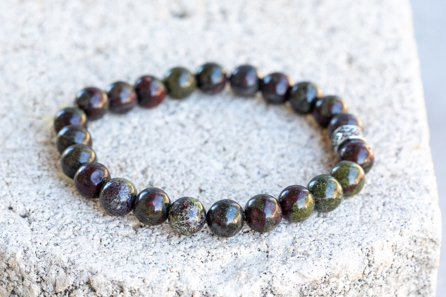BloodStone Jasper Gemstone Crystal Bracelet