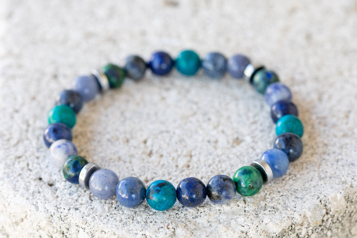 Blue Gemstone Crystal Bracelet