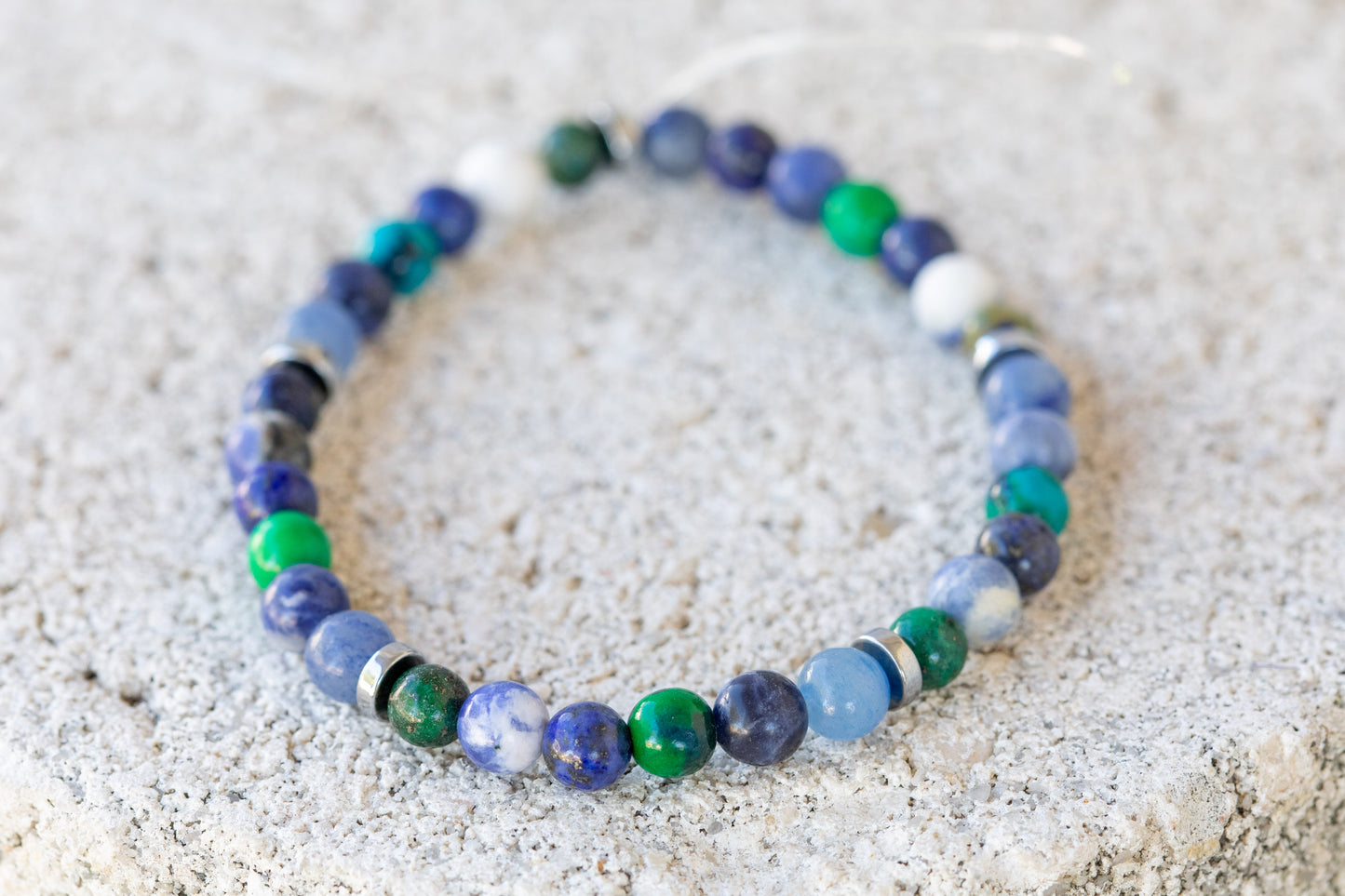 Blue Gemstone Crystal Bracelet