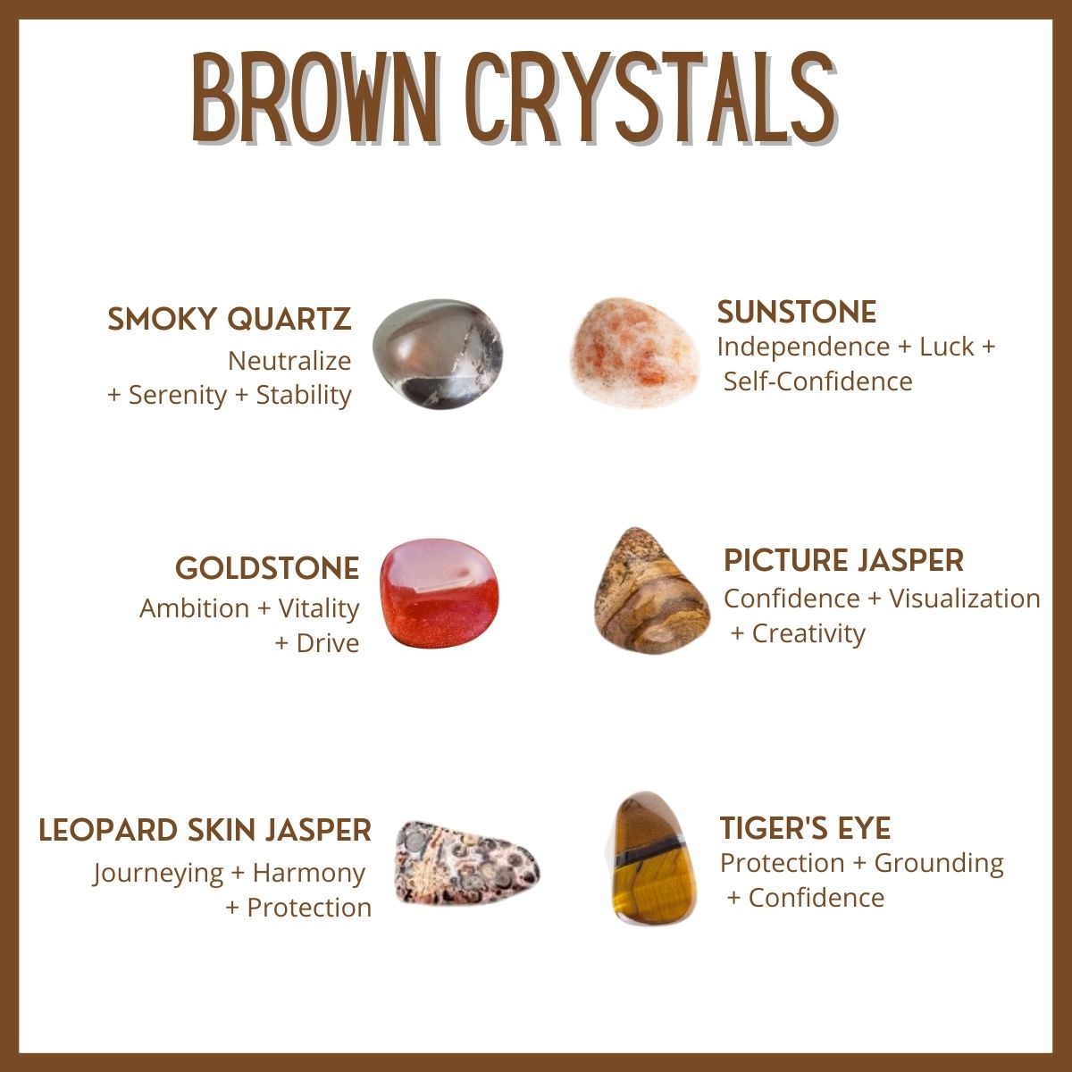 Brown Gemstone Crystal Bracelet