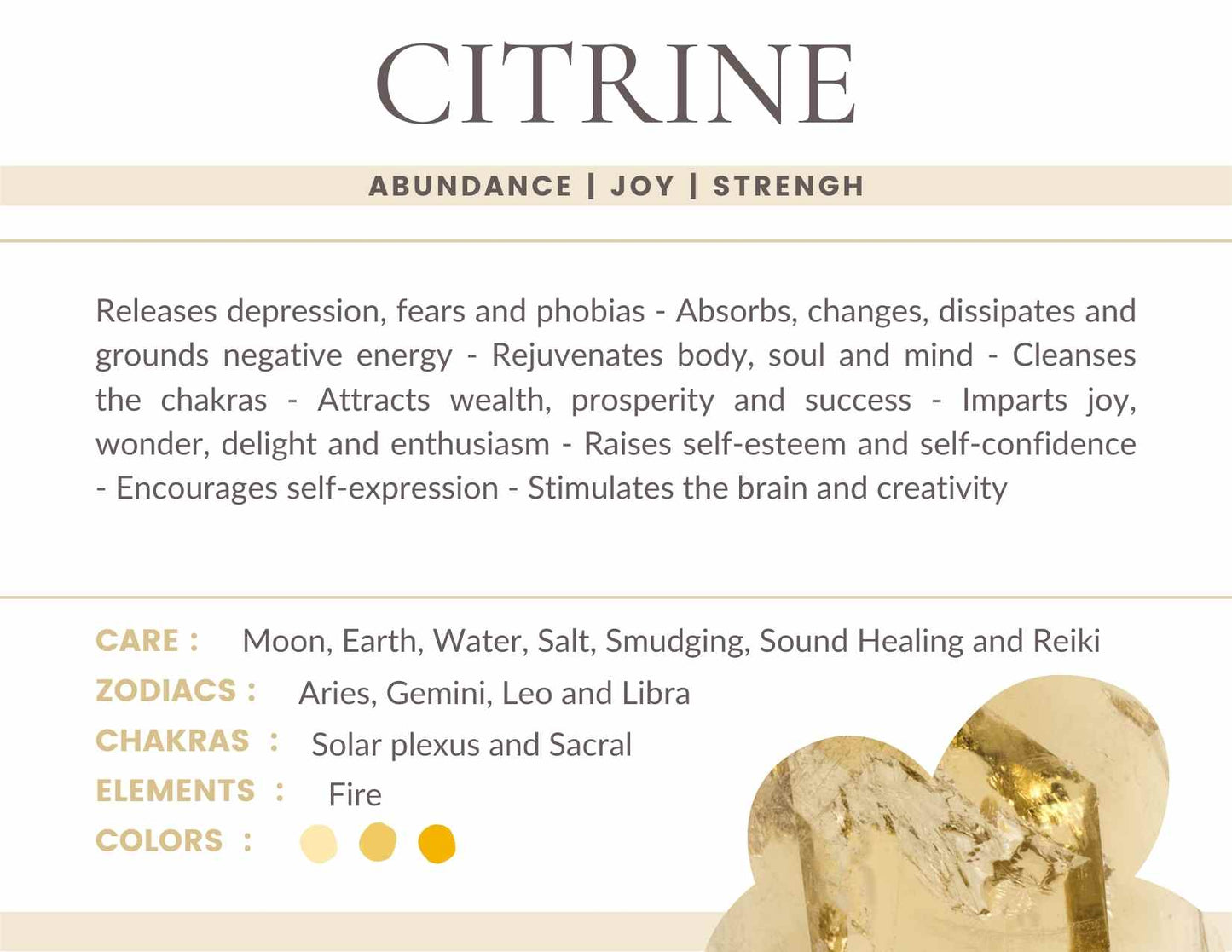 Citrine Gemstone Crystal Bracelet