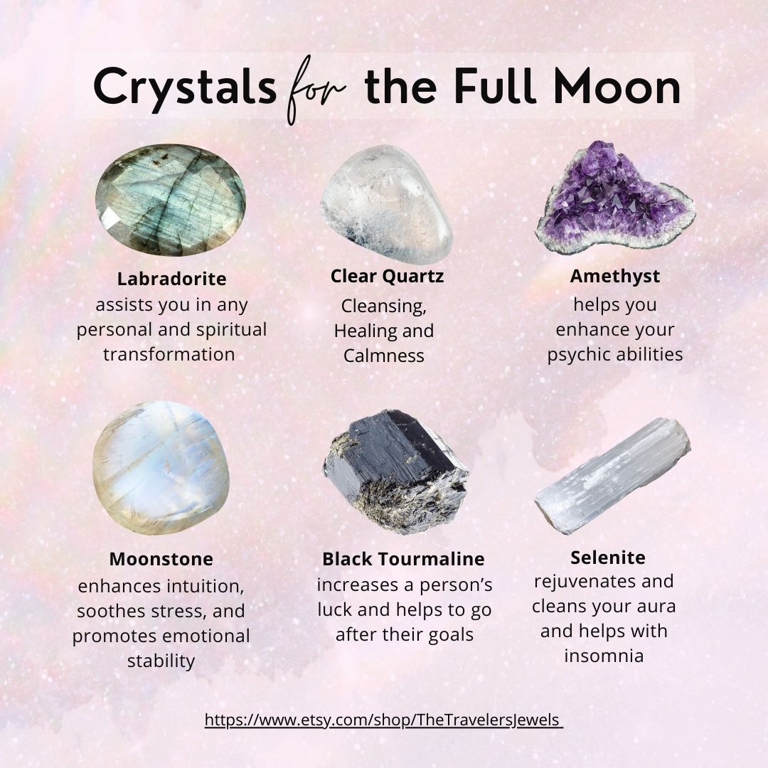 Full Moon Gemstone Crystal Bracelet