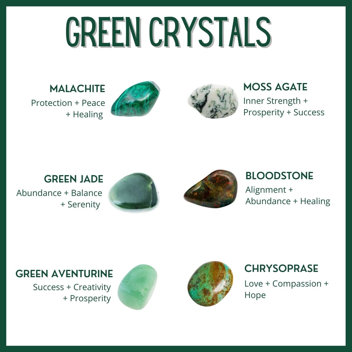 Green Gemstone Crystal Bracelet