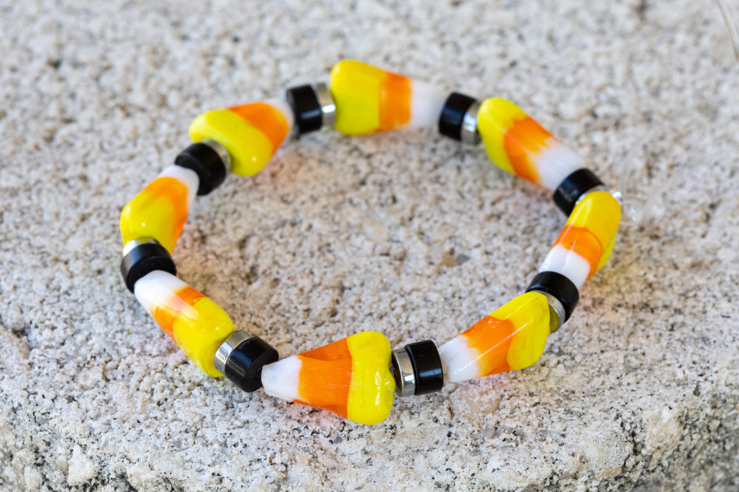 Halloween Holiday Gemstone Crystal Bracelet