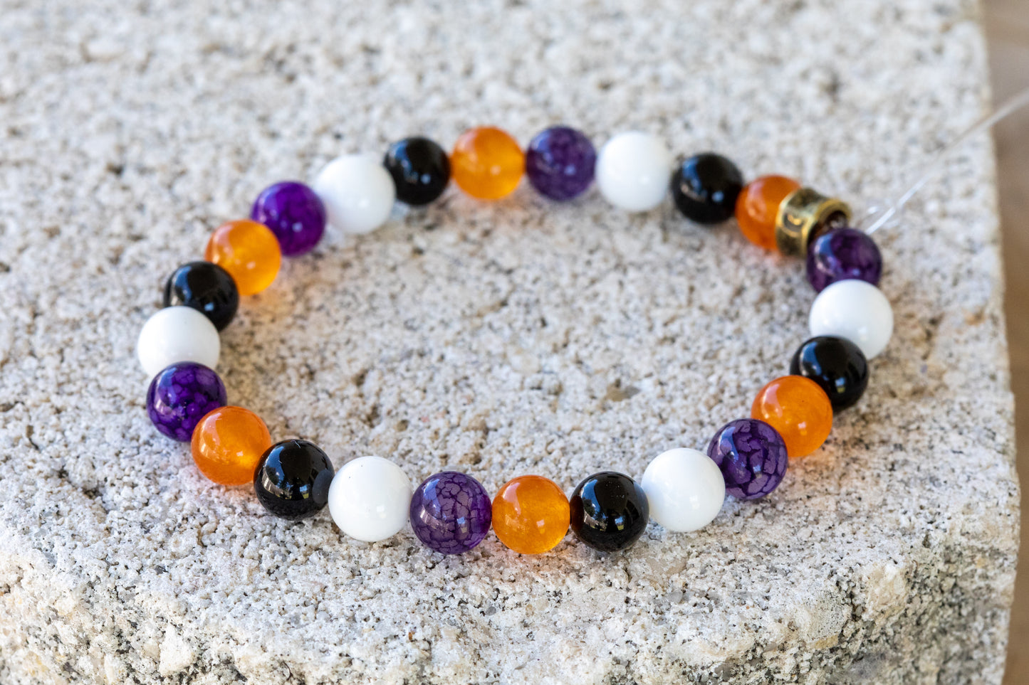 Halloween Holiday Gemstone Crystal Bracelet
