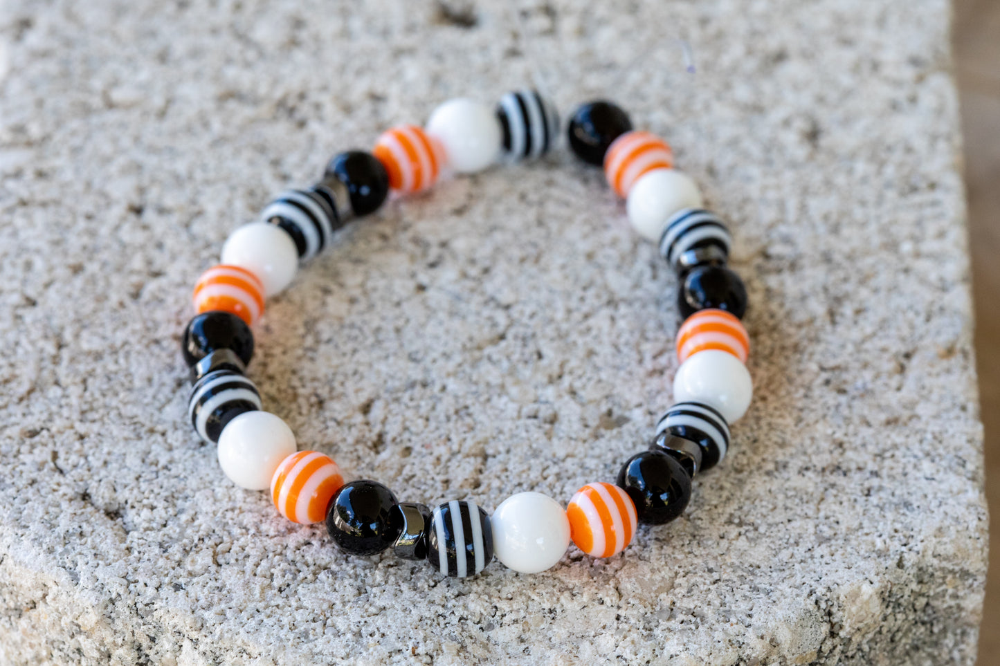 Halloween Holiday Gemstone Crystal Bracelet
