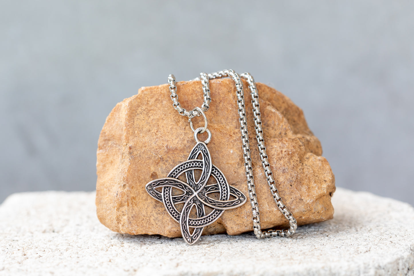 Irish Witch Knot, Trinity Witch Triad Sterling Silver Necklaces & Pendants