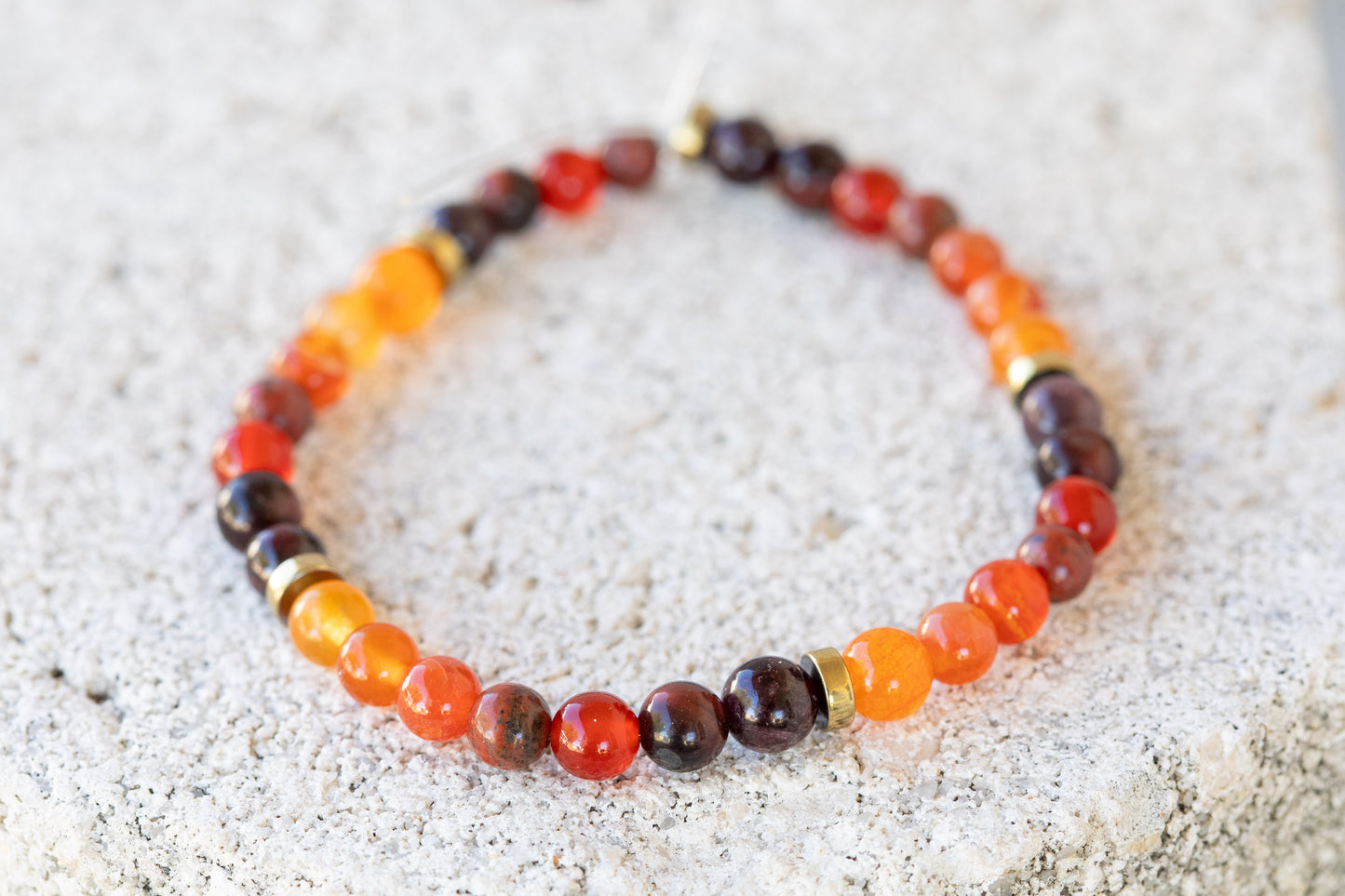 Red Gemstone Crystal Bracelet