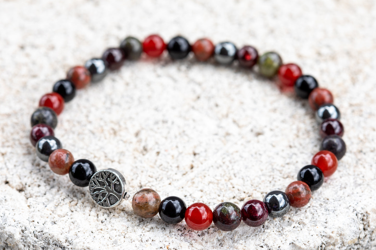 Root Chakra Gemstone Crystal Bracelet