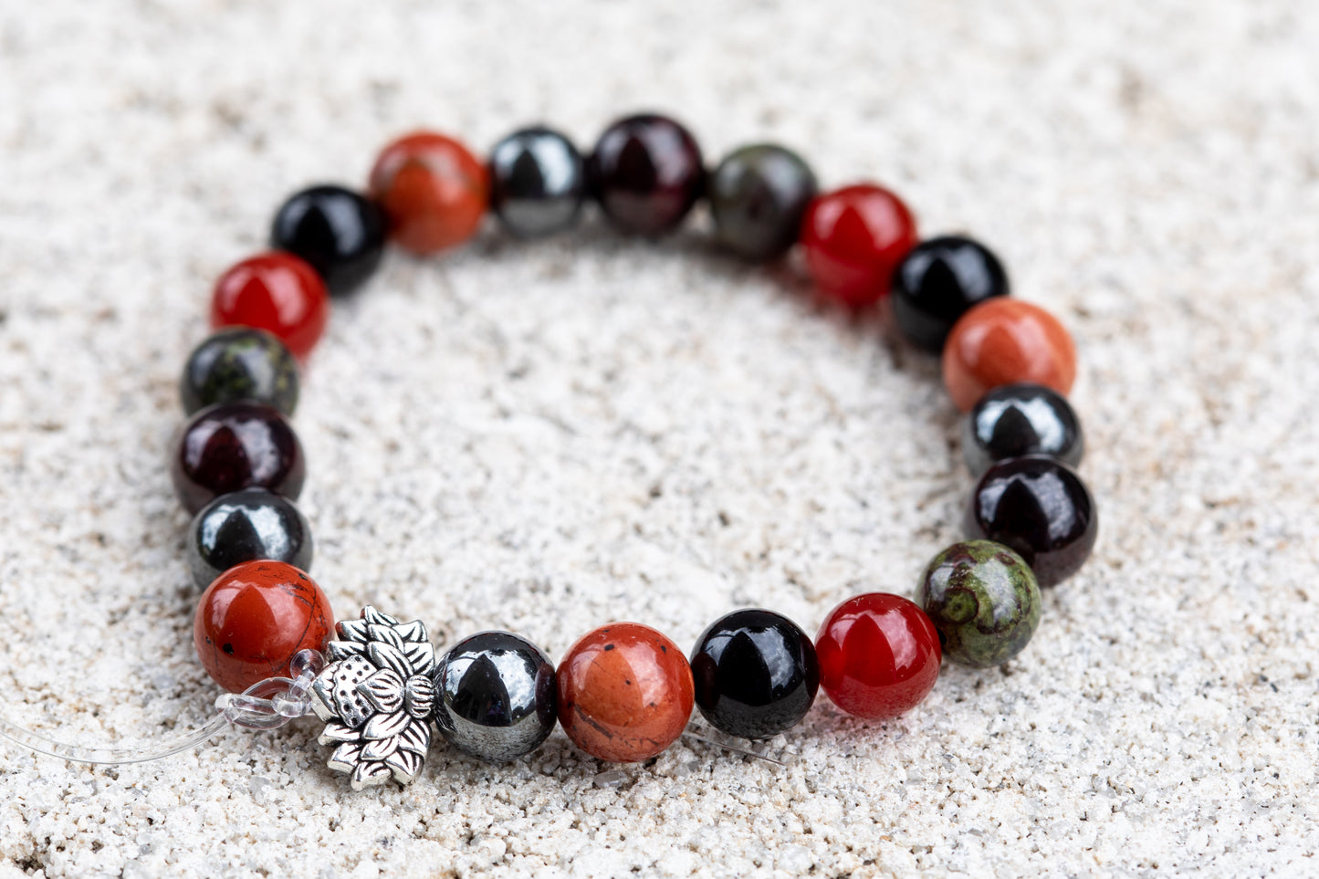 Root Chakra Gemstone Crystal Bracelet