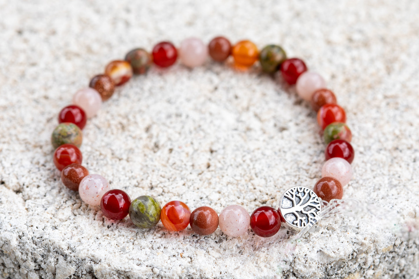 Sacral Chakra Gemstone Crystal Bracelet