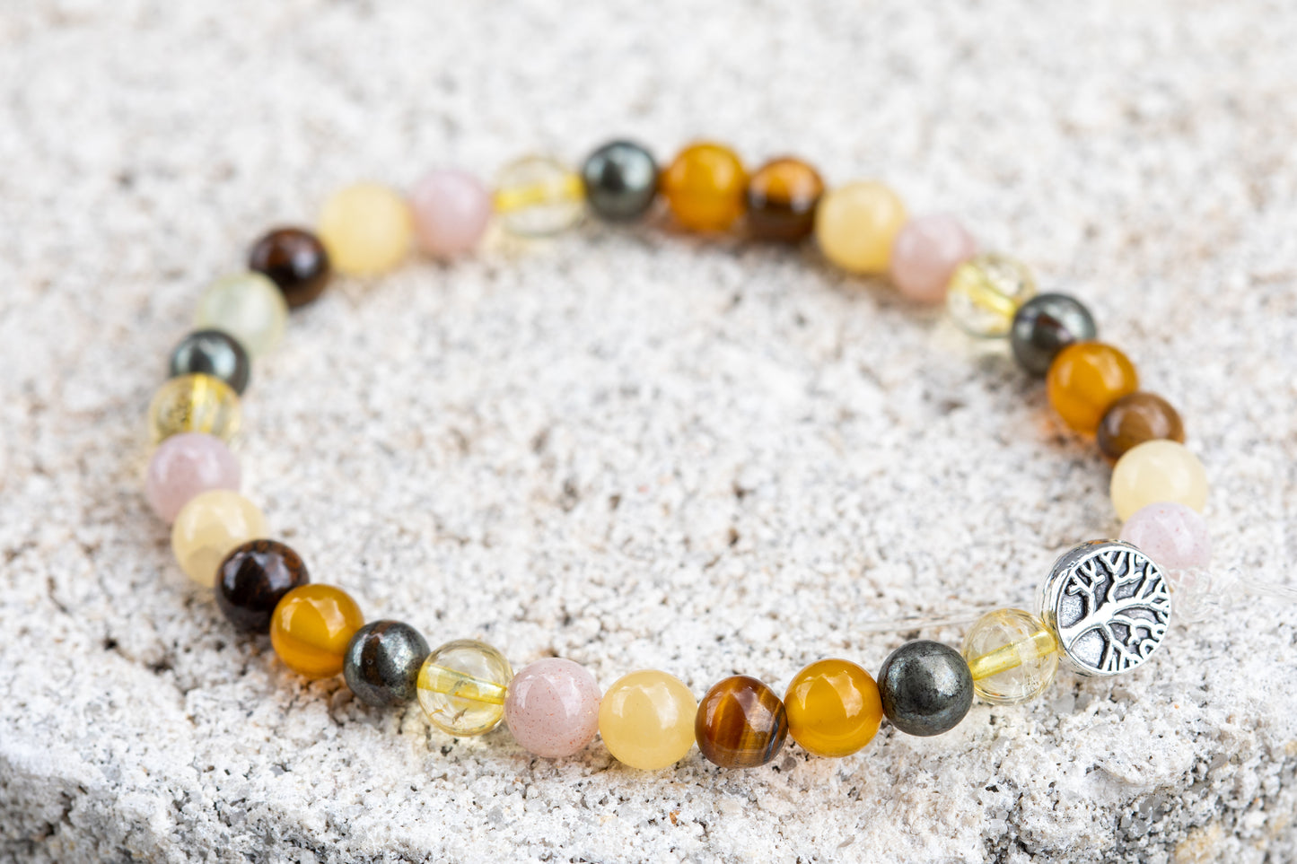 Solar Plexus Chakra Gemstone Crystal Bracelet