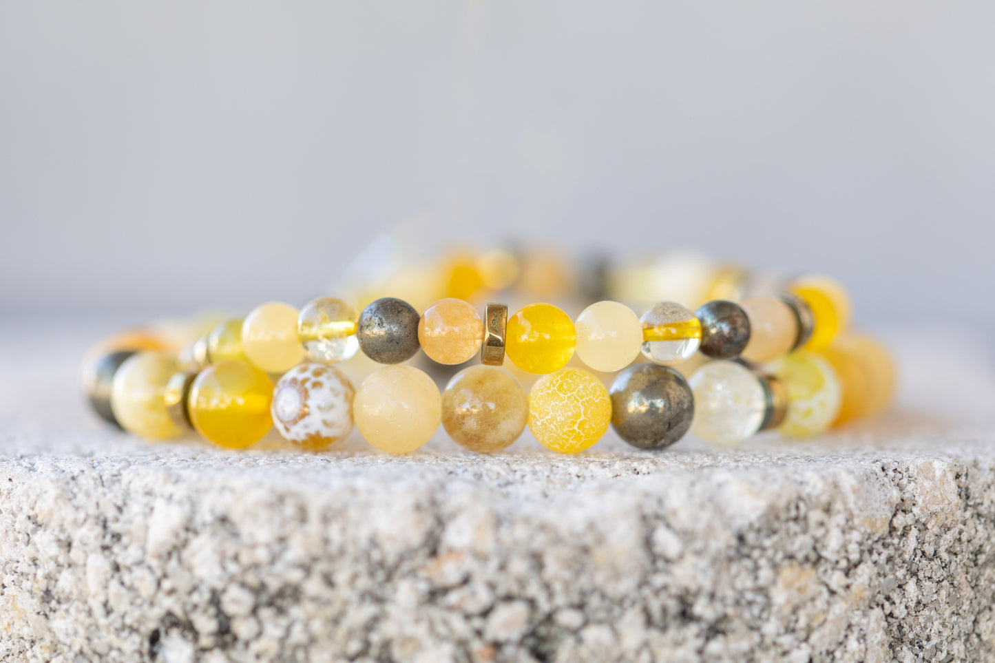 Yellow Gemstone Crystal Bracelet