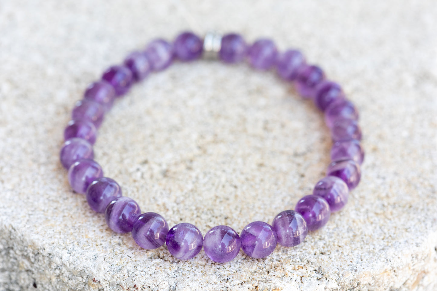 Amethyst Gemstone Crystal Bracelet