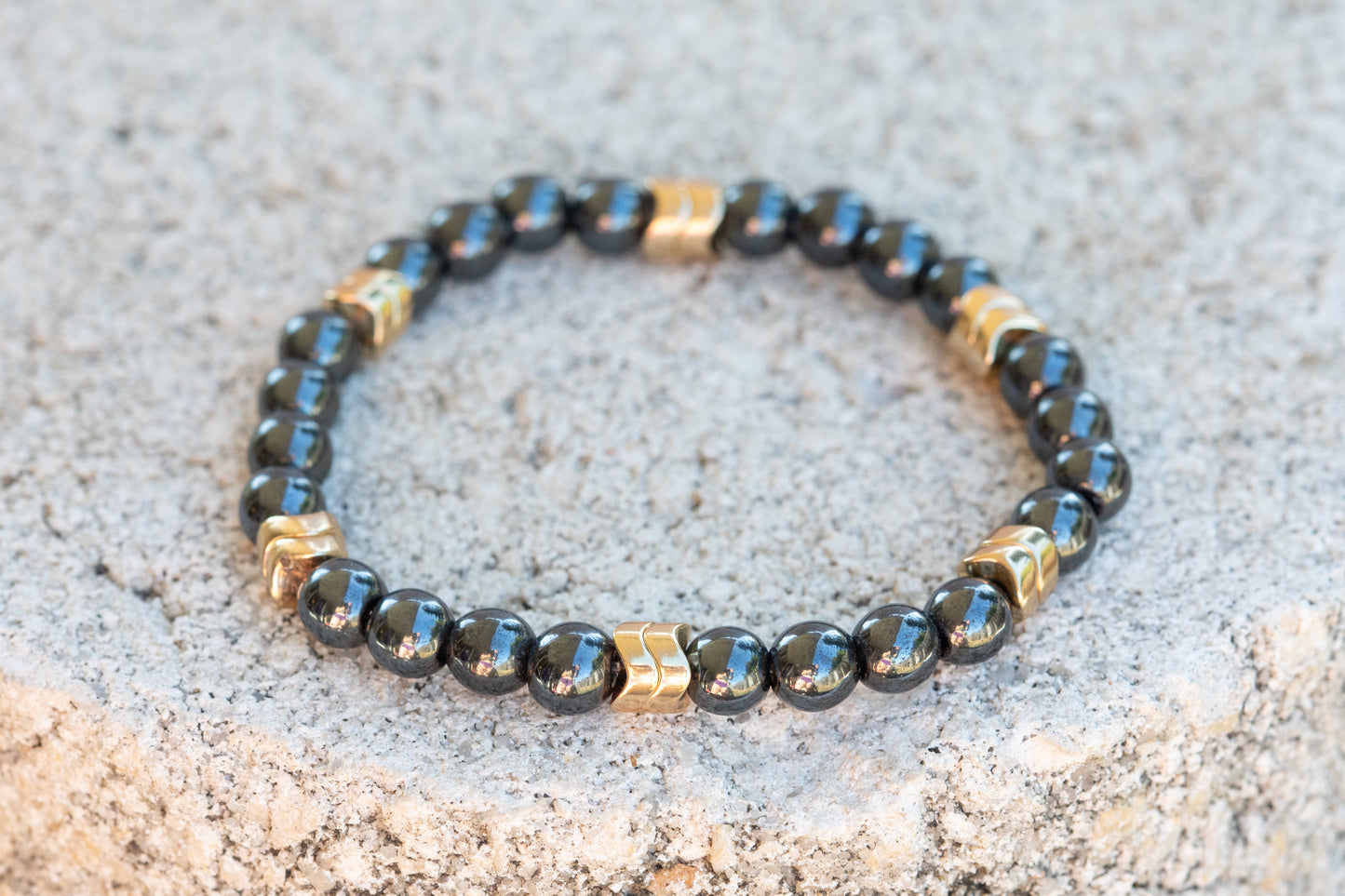 Hematite Gemstone Crystal Bracelet