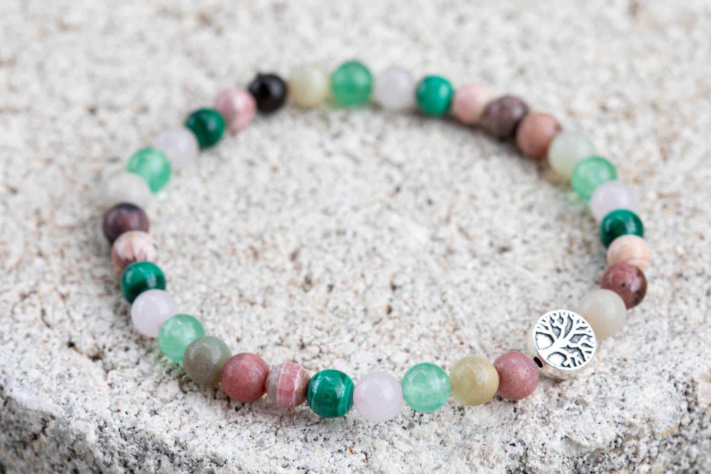 Heart Chakra Gemstone Crystal Bracelet