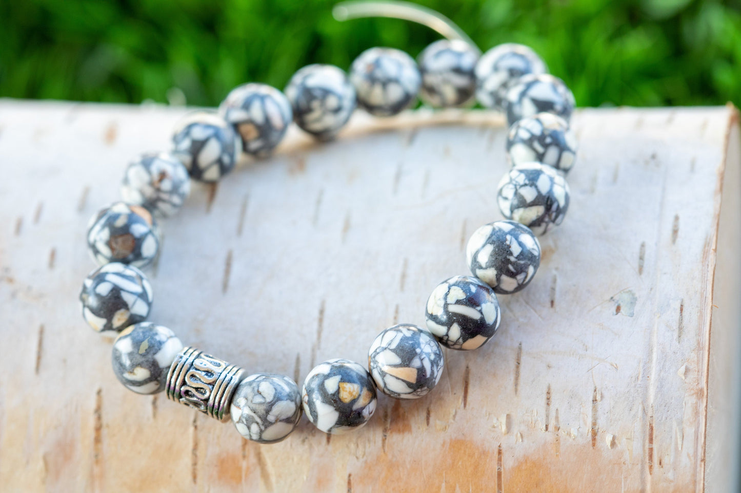 White Howlite Mix Gemstone Crystal Bracelet
