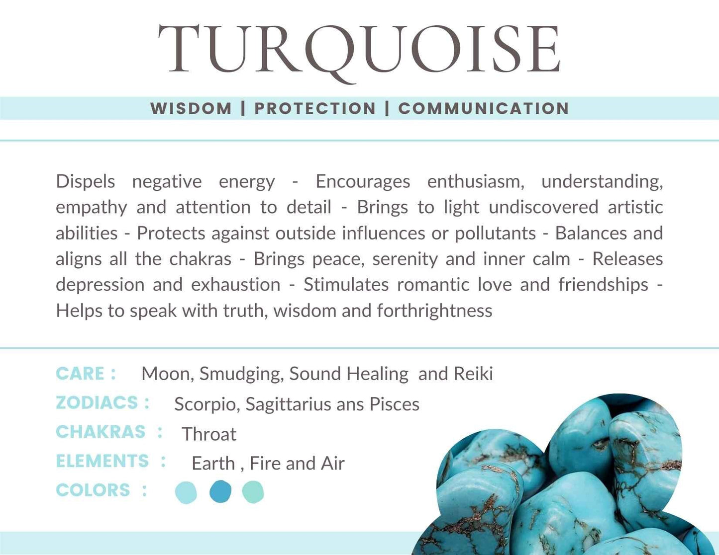 Turquoise Gemstone Crystal Bracelet