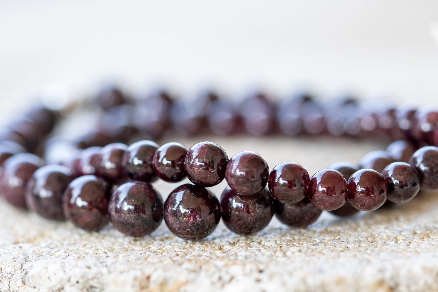 Garnet Gemstone Crystal Bracelet