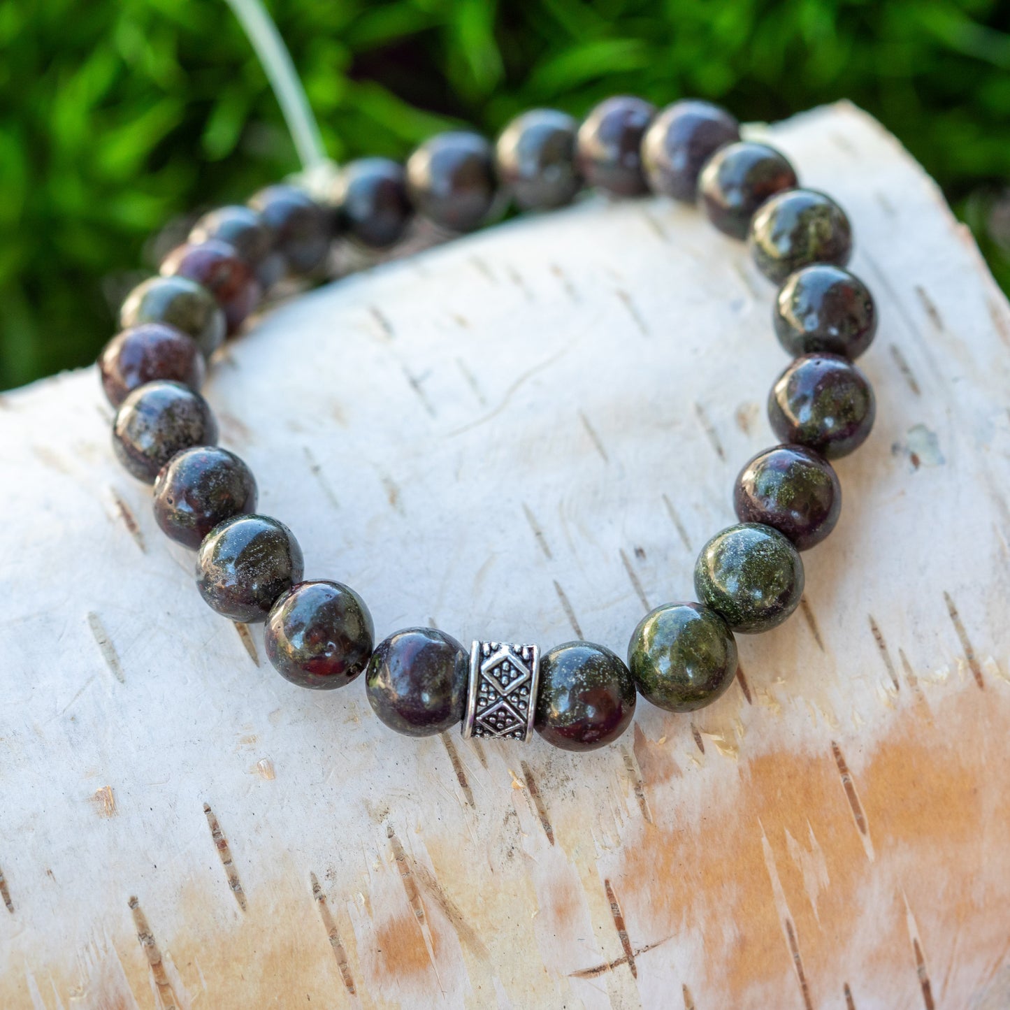 BloodStone Jasper Gemstone Crystal Bracelet