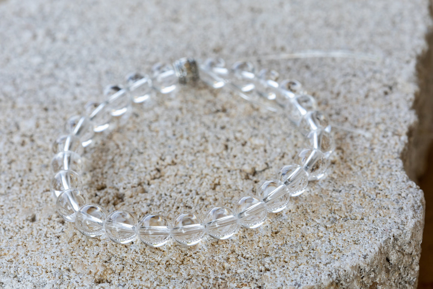 Clear Quartz Gemstone Crystal Bracelet