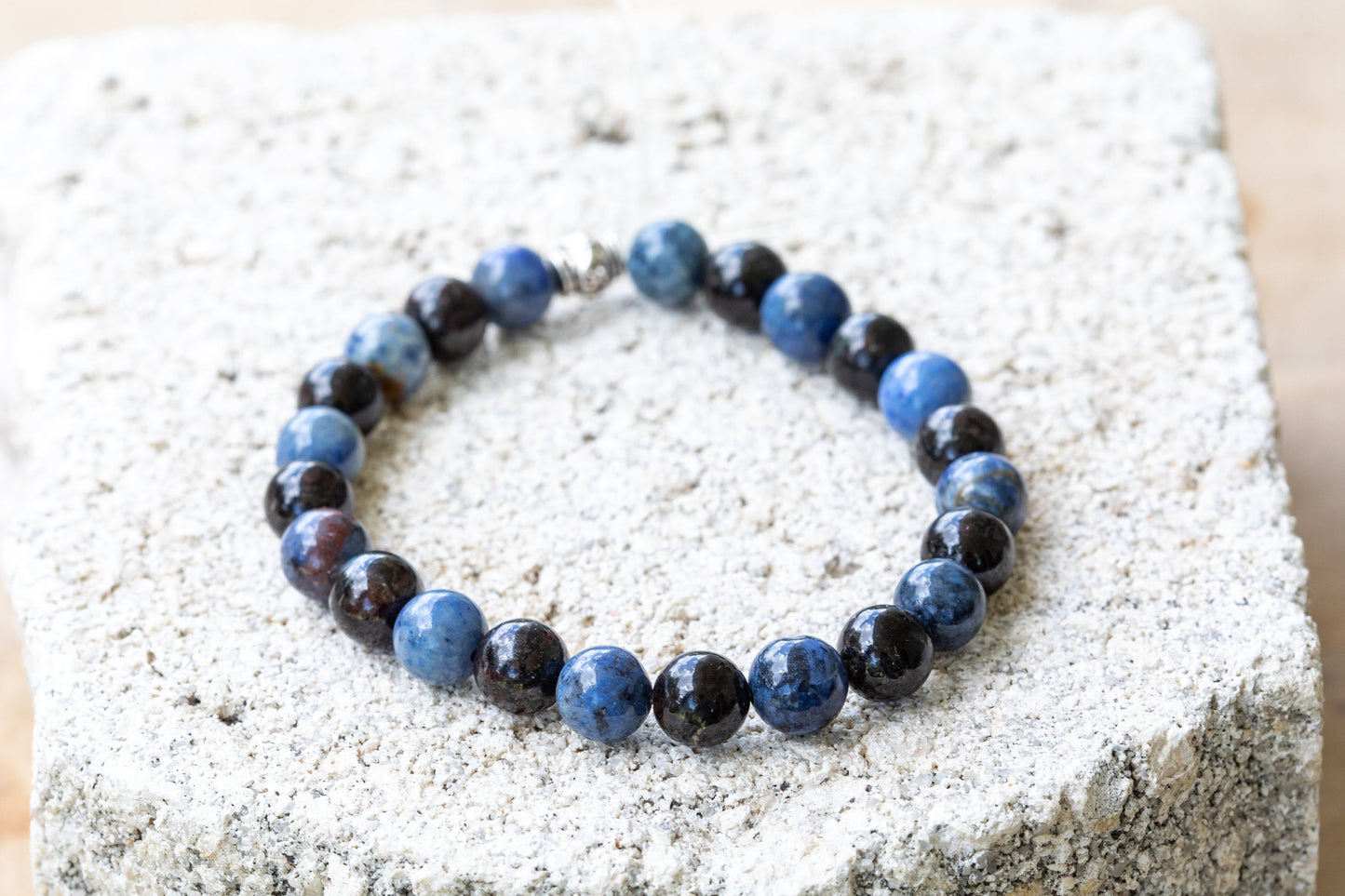 Dumortierite Gemstone Crystal Bracelet