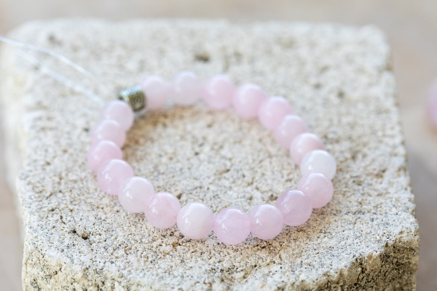 Rose Quartz Gemstone Crystal Bracelet