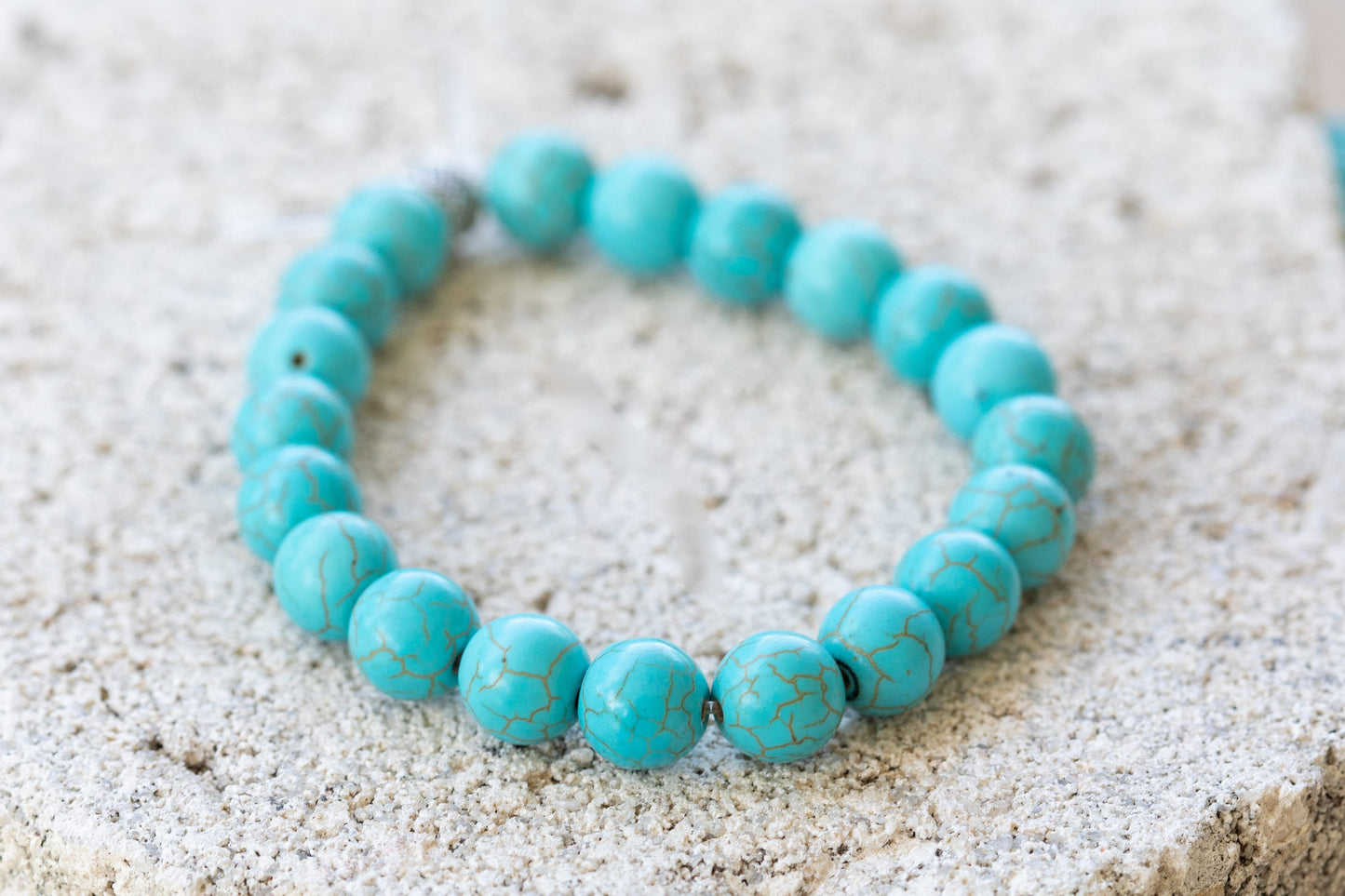 Turquoise Gemstone Crystal Bracelet