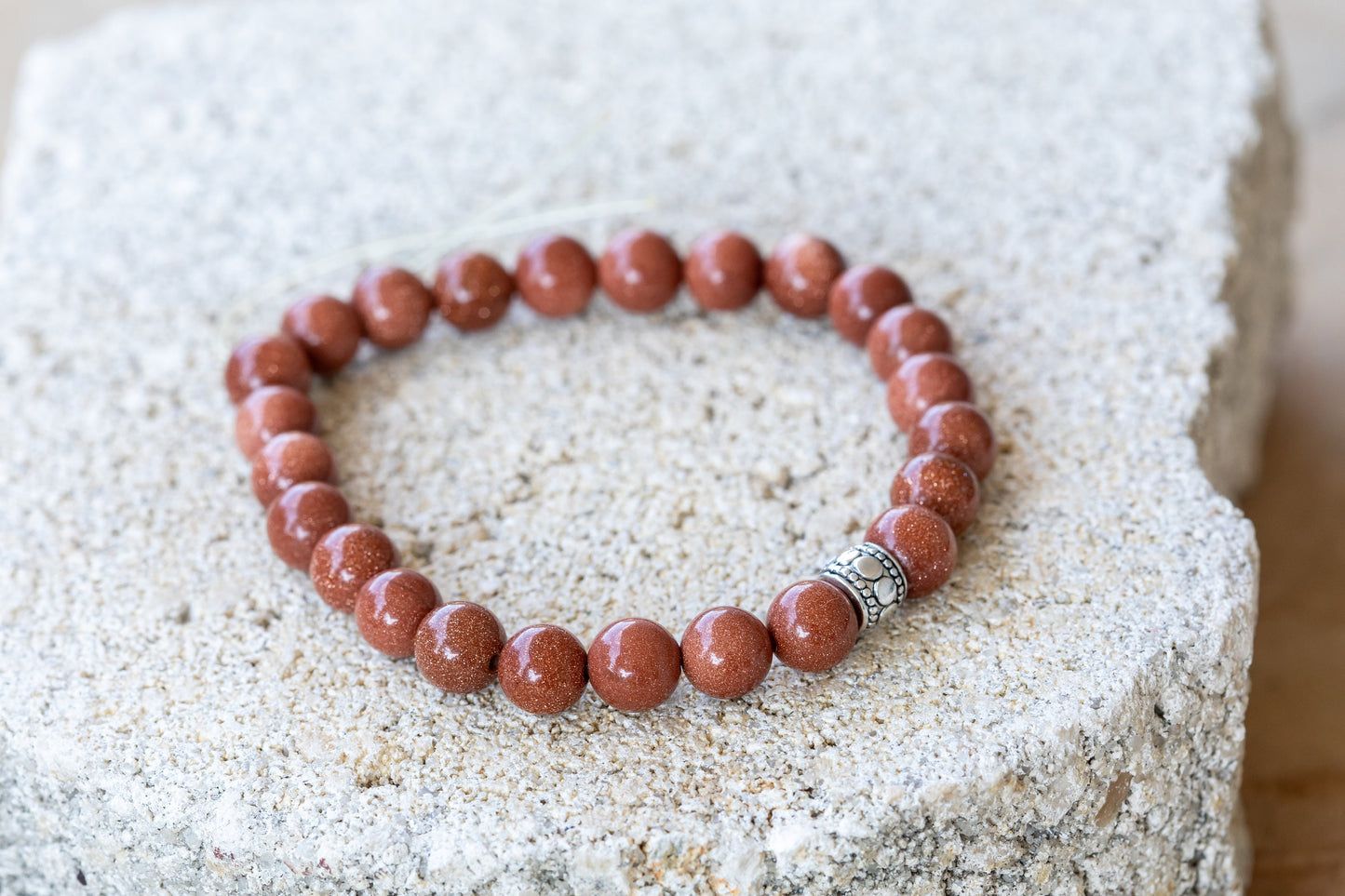 Gold stone Gemstone Crystal Bracelet