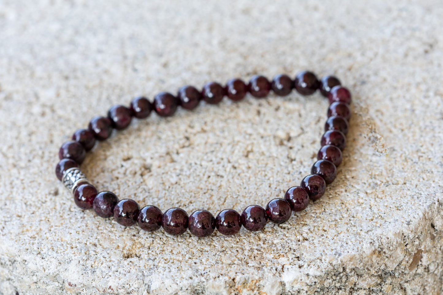 Garnet Gemstone Crystal Bracelet