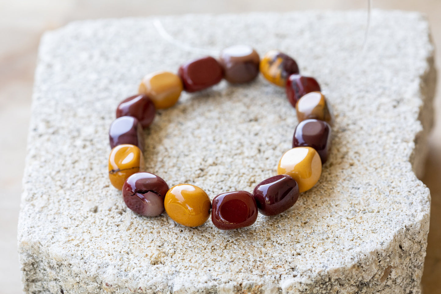 Mookaite Jasper Gemstone Crystal Bracelet