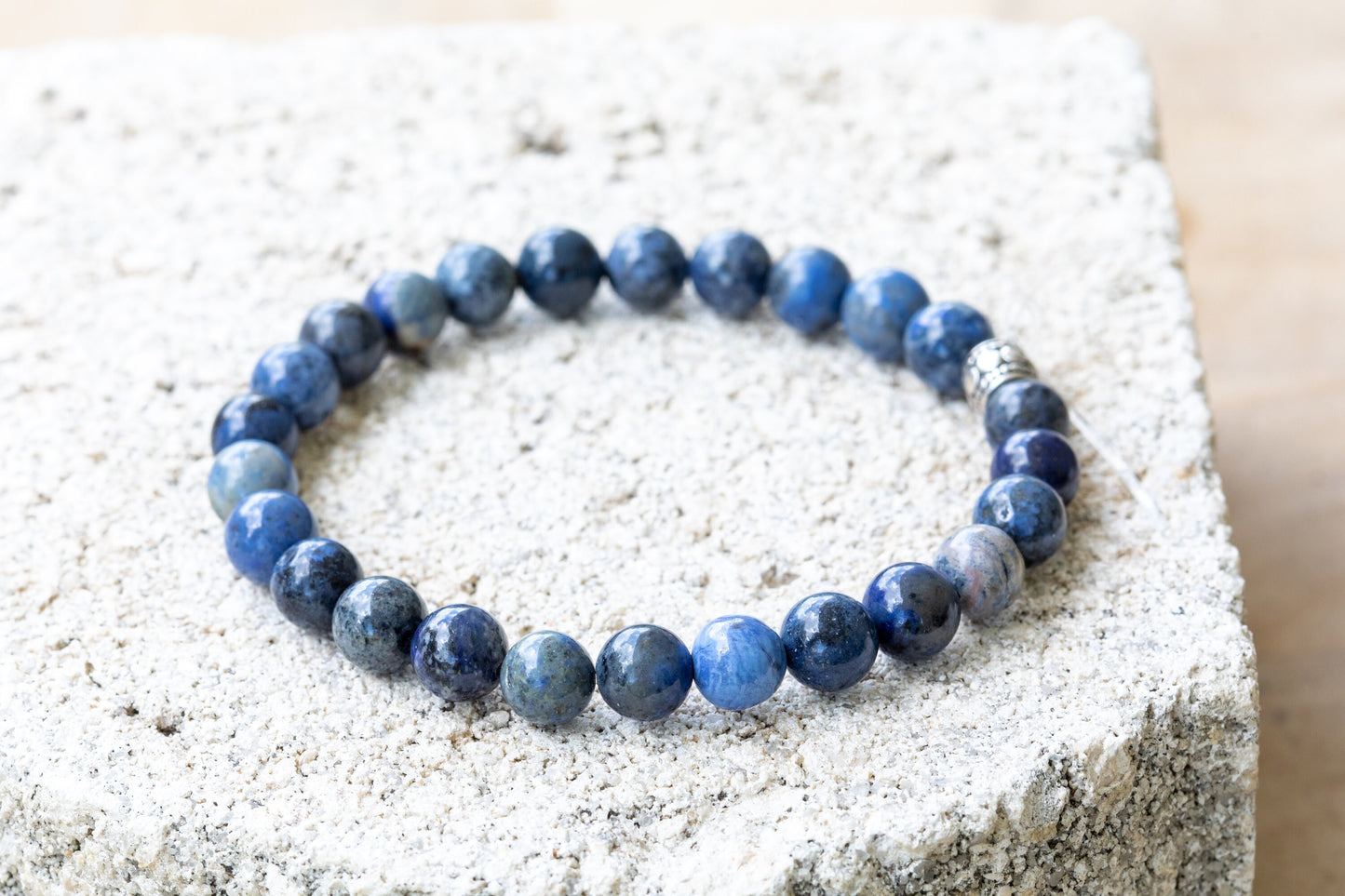 Dumortierite Gemstone Crystal Bracelet