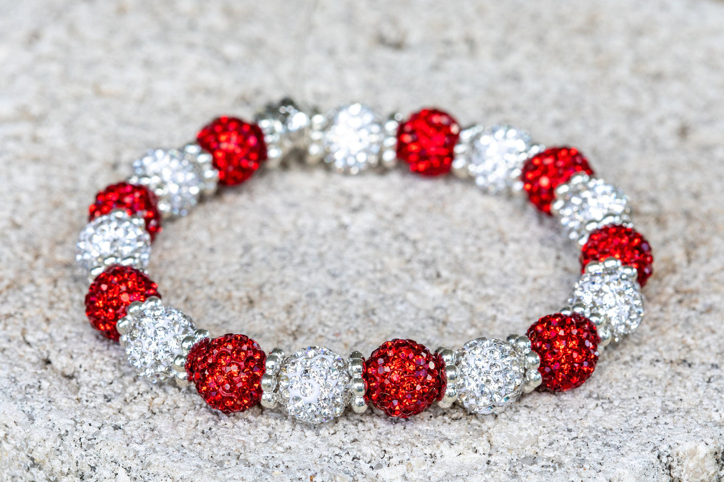 Christmas Holiday Gemstone Crystal Bracelet