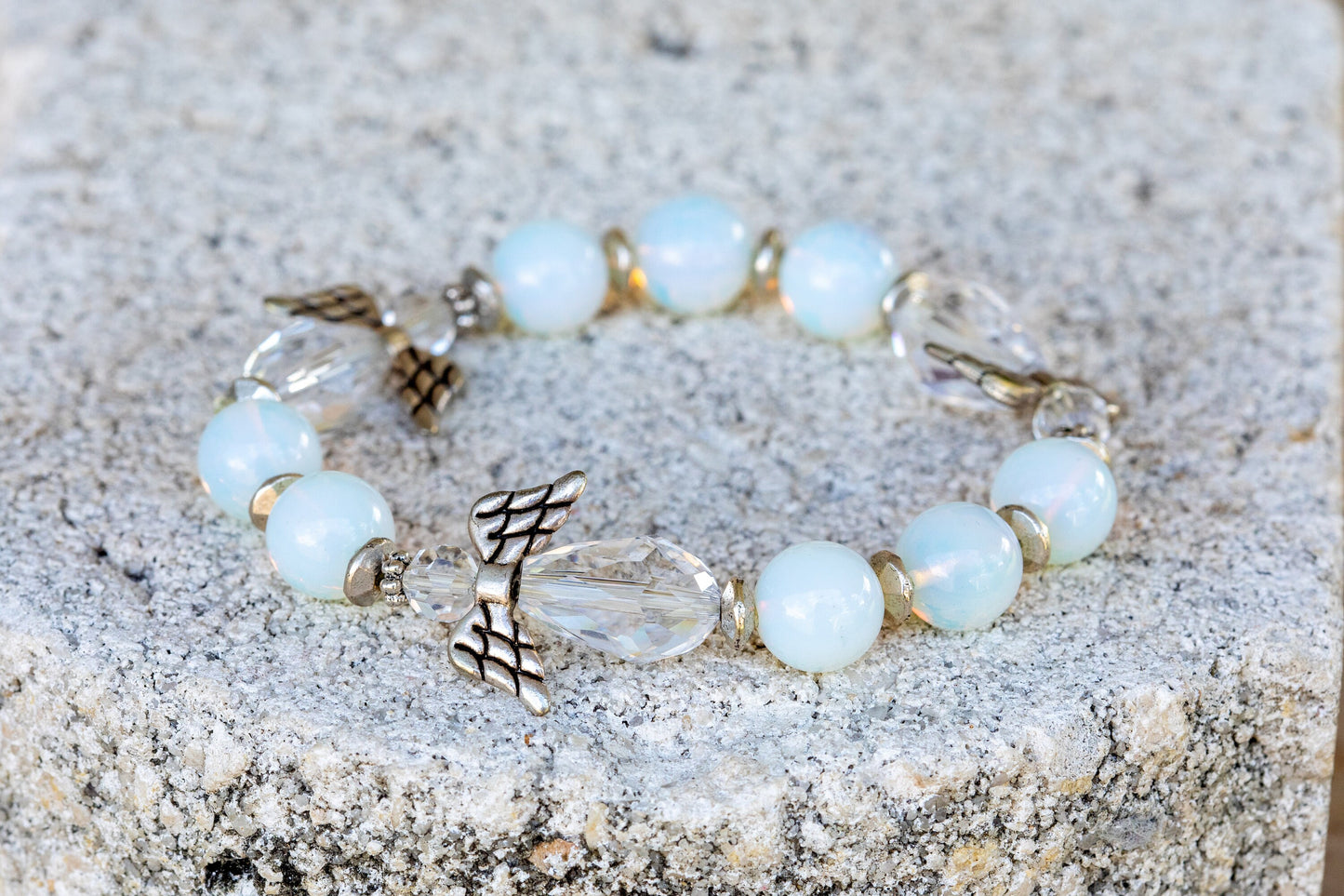 Christmas Holiday Gemstone Crystal Bracelet