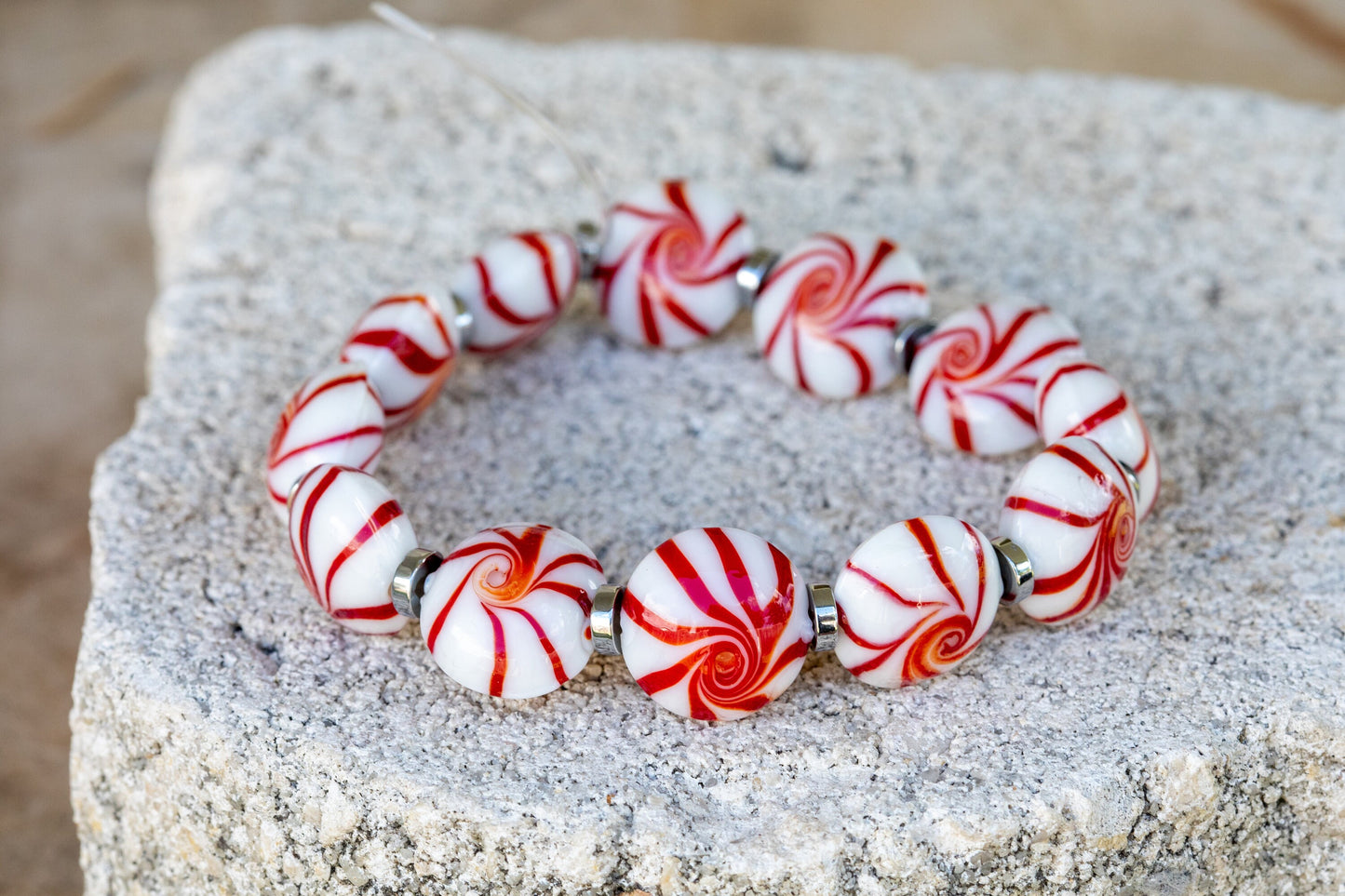 Christmas Holiday Gemstone Crystal Bracelet