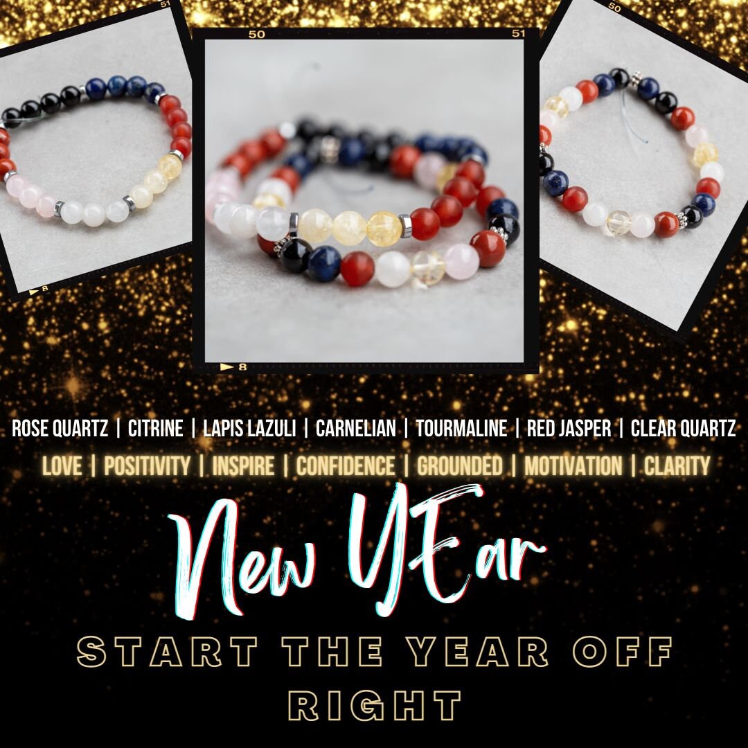 New Years 2025 Gemstone Crystal Bracelet