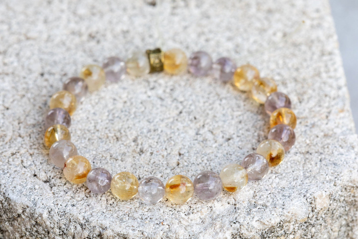 Ametrine Gemstone Crystal Bracelet