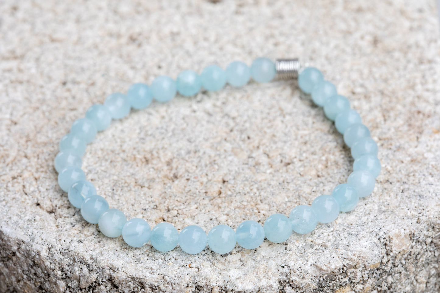 Aquamarine Gemstone Crystal Bracelet