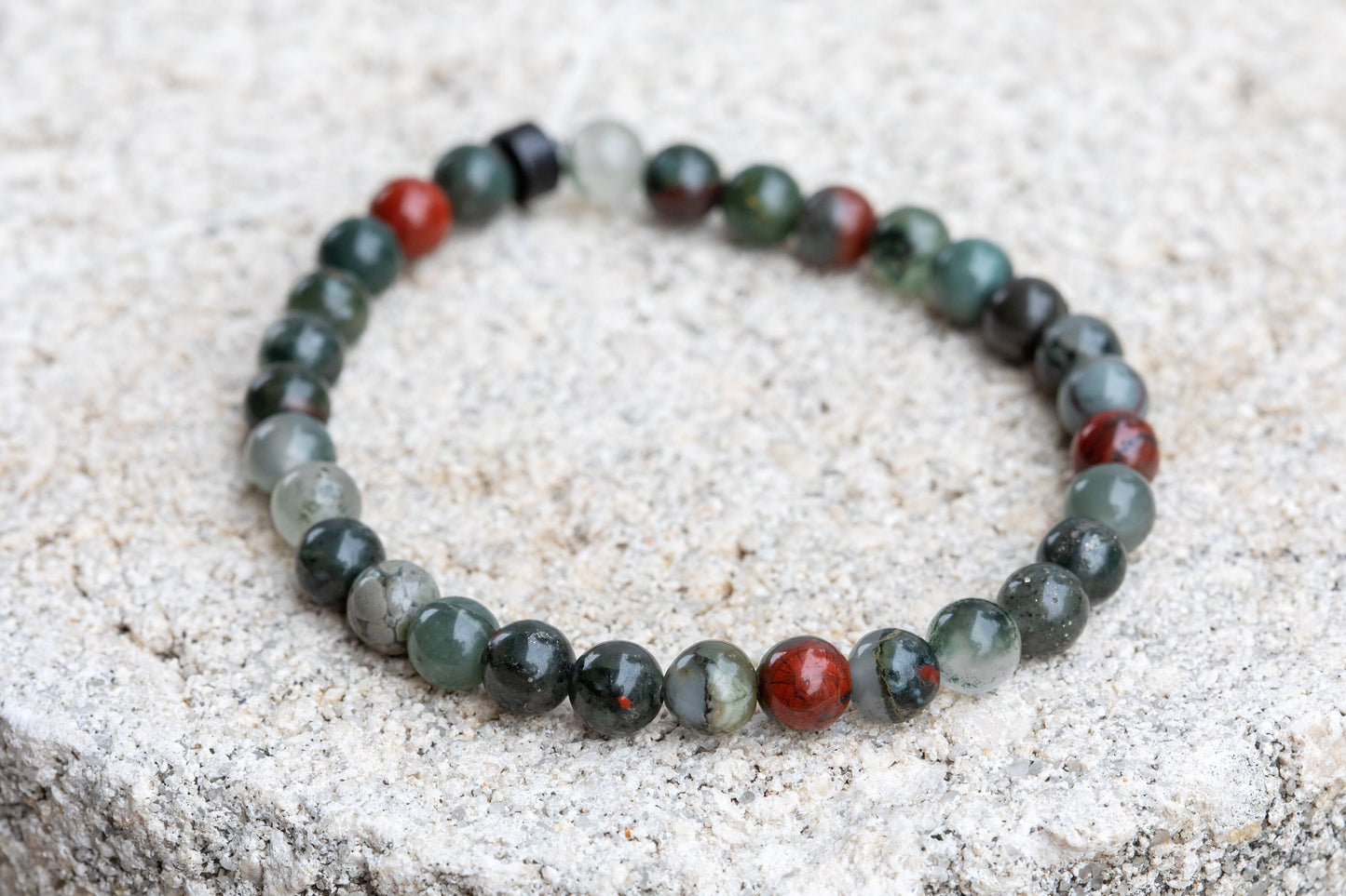 BloodStone Jasper Gemstone Crystal Bracelet