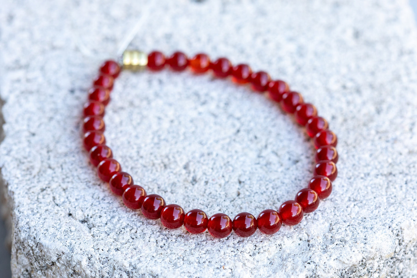 Carnelian Gemstone Crystal Bracelet