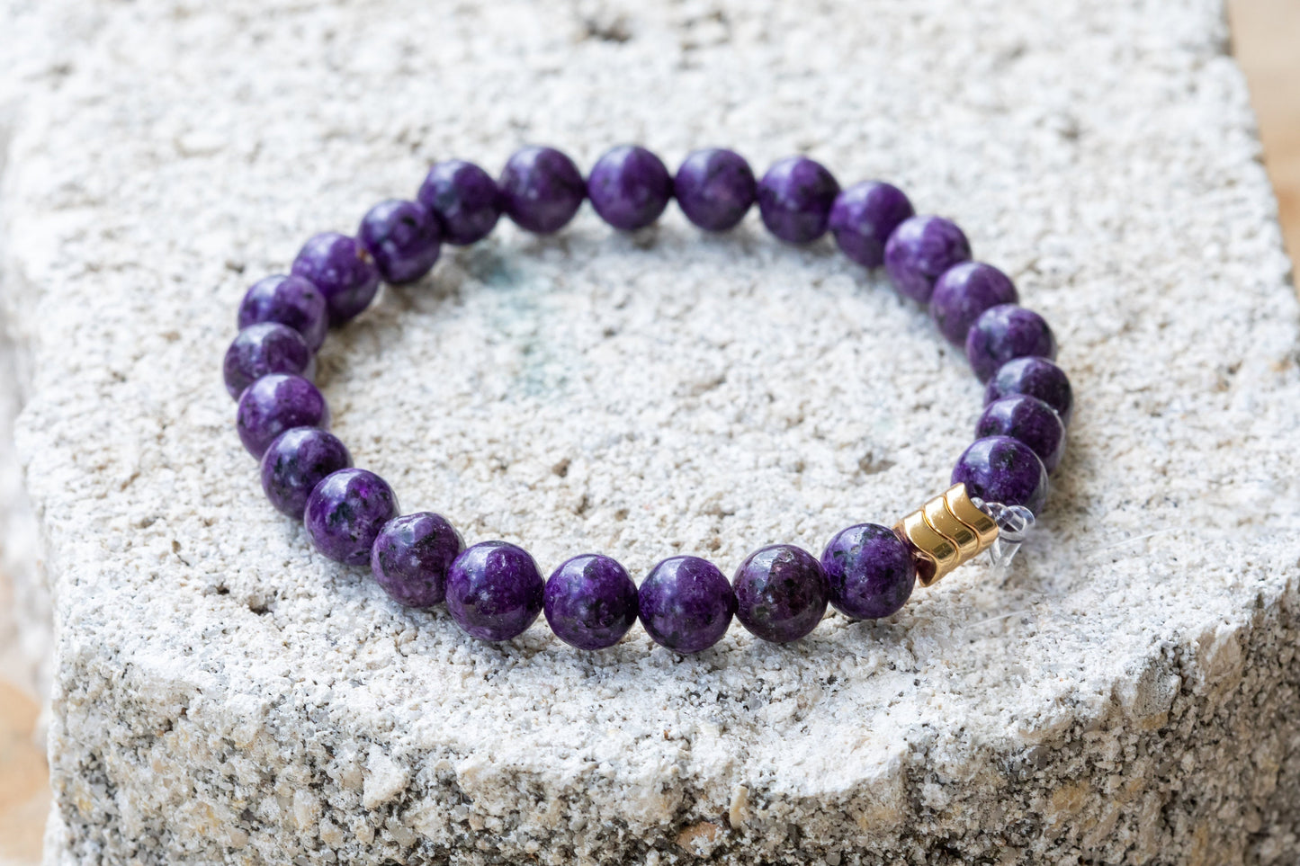 Charoite Gemstone Crystal Bracelet